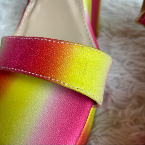 Ariyah Platform Heels Wedges Lemon Drop by Privileged Dolls Kill Ombré - Picture 14 of 16